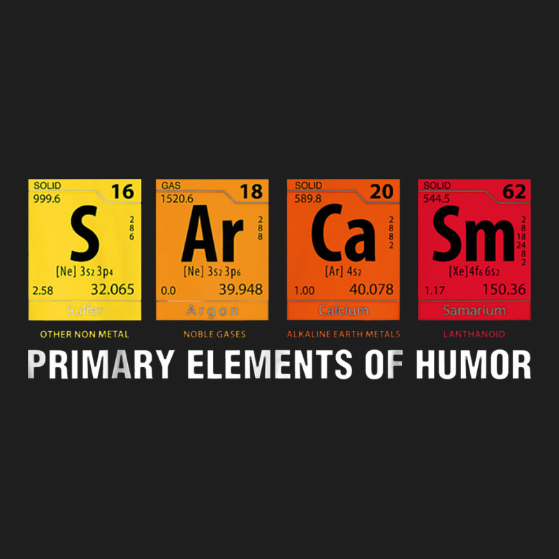 Sarcasm Elements Of Humor Periodic Table Graphic Heavyweight Hoodie by linhVisuals | Teevron