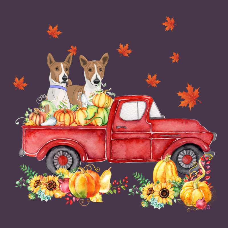 Basenji Pumpkin Truck Fall Leaf Thanksgiving Halloween Heavyweight Hoodie by linhVisuals | Teevron