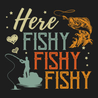 Here Fishy Fishy Fishy Fishing Lovers Gifts Heavyweight Hoodie | Teevron