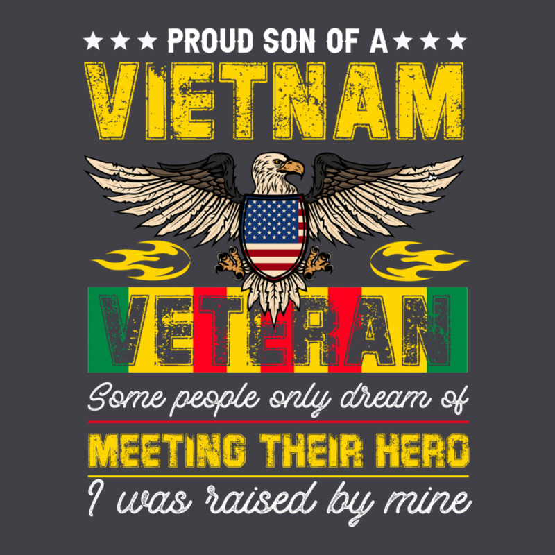 Proud Vietnam Veteran Son Gifts Raised By My Hero Veteran Day Heavyweight Hoodie by linhVisuals | Teevron