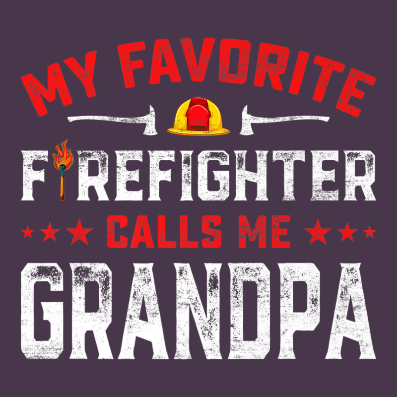 Mens Father's Day My Favorite Firefighter Calls Me Grandpa Premium Heavyweight Hoodie by linhVisuals | Teevron