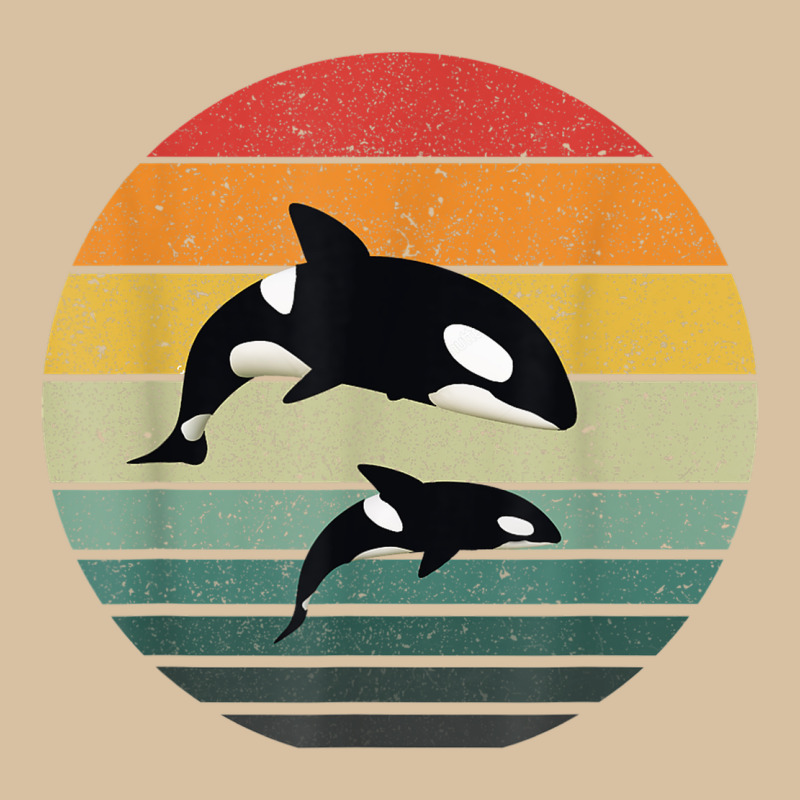 Orca Family Vintage Retro Art, Killer Whale Family Heavyweight Hoodie by linhVisuals | Teevron