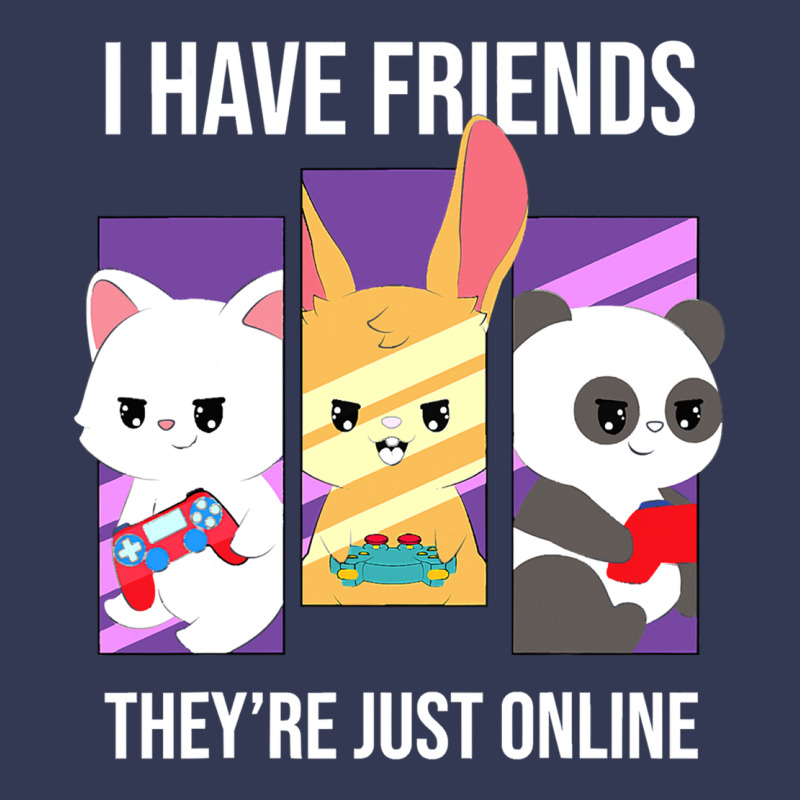 I Have Friends They Are Just Online Heavyweight Hoodie by linhVisuals | Teevron