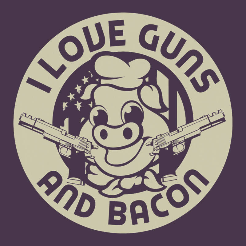 I Love Guns Bacon Pork Pig Funny Gun Heavyweight Hoodie by linhVisuals | Teevron