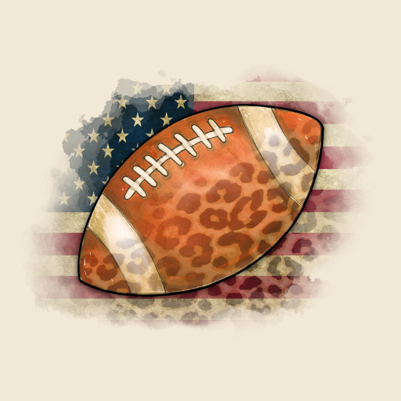 American Flag Football Leopard Ladies Tee by CowCowDesign | Teevron