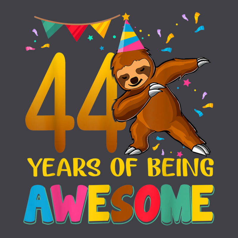 44 Years Old Birthday Sloth Dabbing 44th Birthday Sloth Heavyweight Hoodie by linhVisuals | Teevron