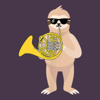 Funny Sloth Wearing Sunglasses Playing French Horn Heavyweight Hoodie | Teevron