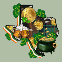 Texas Map St Patricks Day Urban Heavy Tee | Teevron