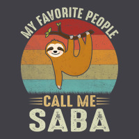 Mens My Favorite People Call Me Saba Cute Sloth Lover Grandpa Premium Heavyweight Hoodie | Teevron