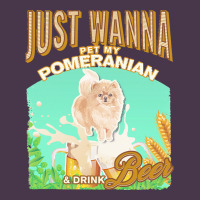 Pommeranian T  Shirt Dog Owner, Just Wanna Pet My Pommeranian & Drink Heavyweight Hoodie | Teevron