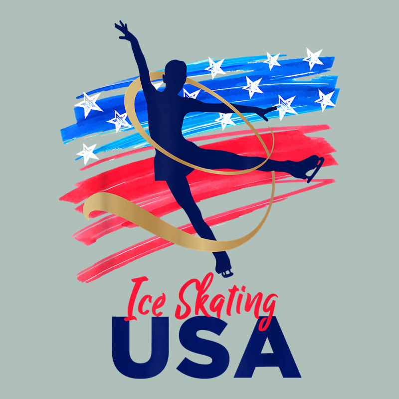 Ice Skating Dance Support The Team Tshirt Usa Flag T Shirt Heavyweight Hoodie by linhVisuals | Teevron