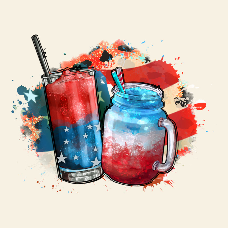 Red White And Blue Slushy Cocktail Vintage Tee by FaDigitalArtStudio | Teevron