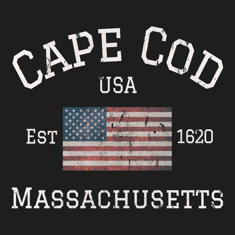 Cape Cod Massachusetts American Flag Usa Travel Vintage Pullover Hoodi Heavyweight Hoodie by linhVisuals | Teevron