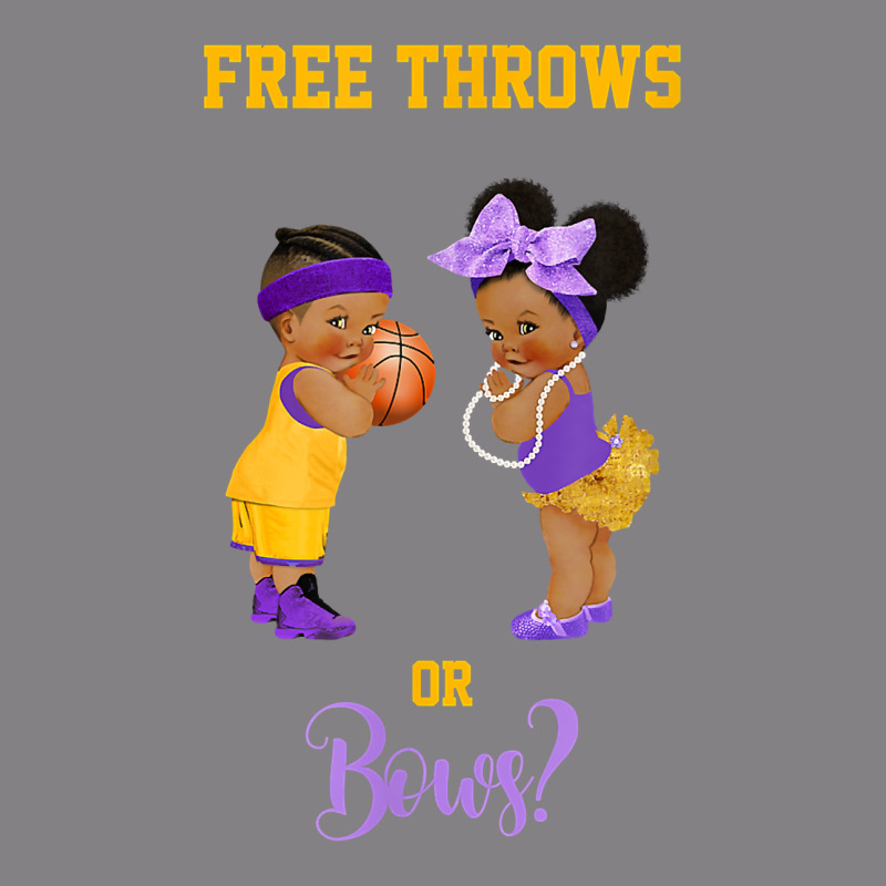 Free Throws Or Bows Basketball Baby Gender Reveal T Shirt Heavyweight Hoodie by linhVisuals | Teevron