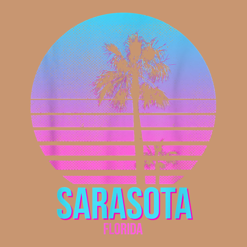 Sarasota Florida Vintage Retro Palm Tree T Shirt Heavyweight Hoodie by linhVisuals | Teevron