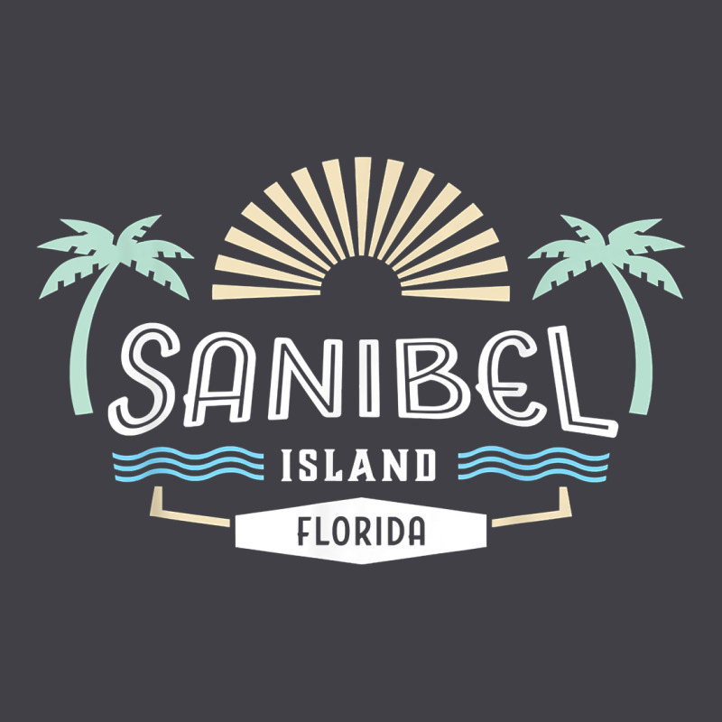 Sanibel Island Retro Style Florida T Shirt Heavyweight Hoodie by linhVisuals | Teevron