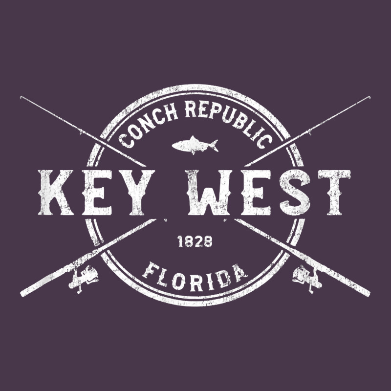Key West Fl Vintage Crossed Fishing Rods T Shirt Heavyweight Hoodie by linhVisuals | Teevron