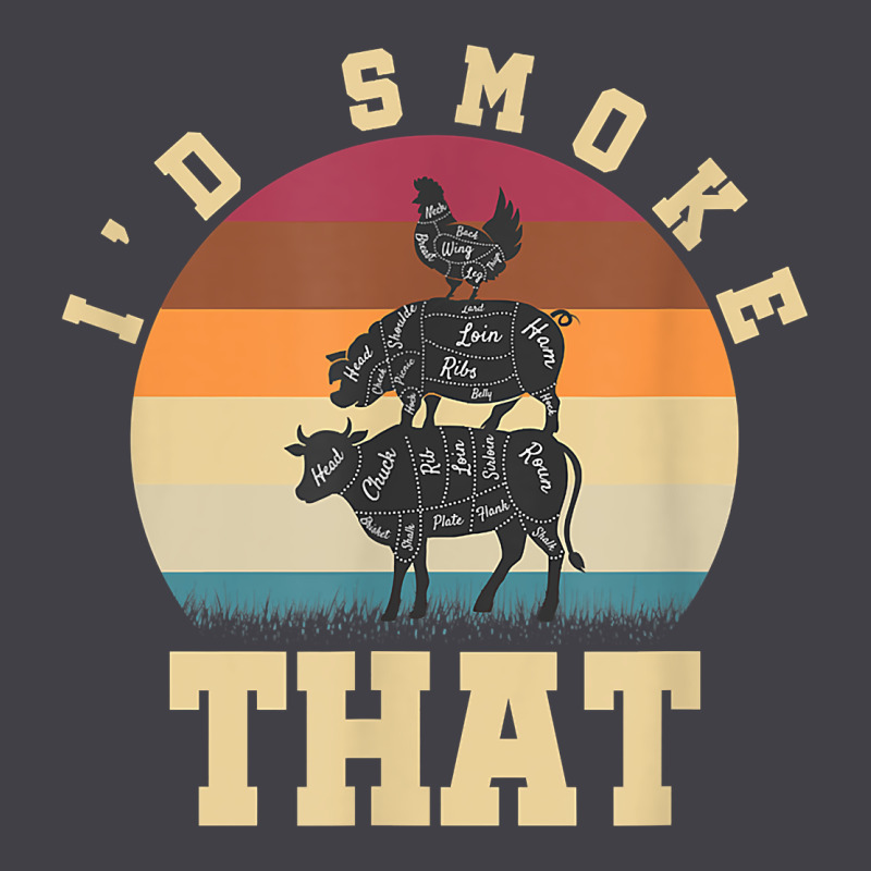 Id Smoke That Funny Smoked Pork Meat Lover Bbq Gift Barbecue T Shirt Heavyweight Hoodie by linhVisuals | Teevron