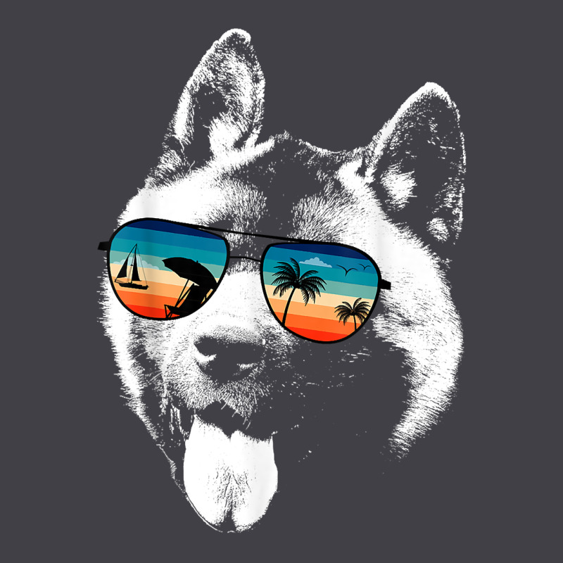 American Akita Shirts With Glasses Sunglasses Retro Style T Shirt Heavyweight Hoodie by linhVisuals | Teevron