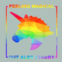 Feeling Magical But Also Stabby Unicorn Rainbow T Shirt Heavyweight Hoodie | Teevron