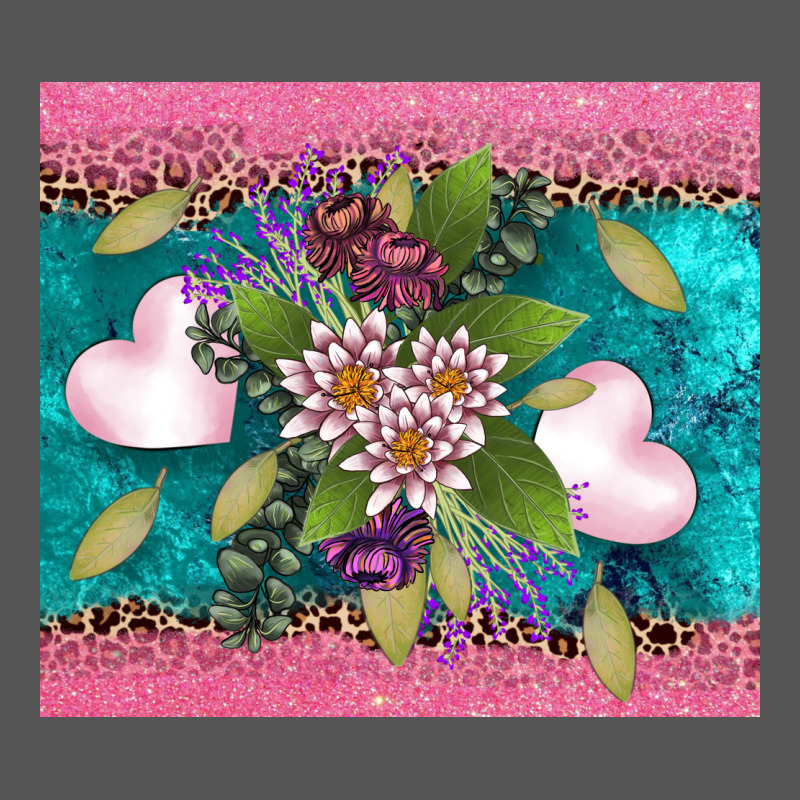 V.d Flowers And Hearts Zipper Hoodie by AdoDesignShop | Teevron