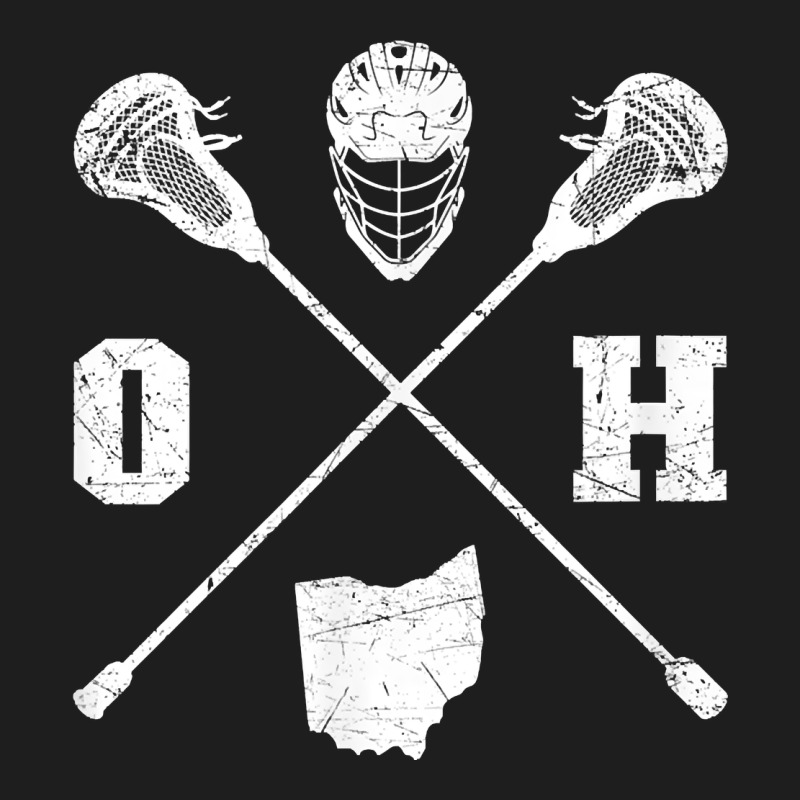 Ohio Lacrosse Sticks & Helmet State Outline Lax Player T Shirt Heavyweight Hoodie by linhVisuals | Teevron