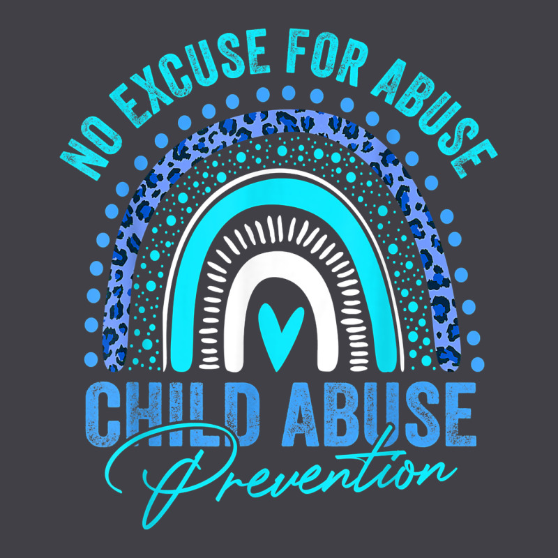 No Excuse Child Abuse Prevention Awareness Leopard Rainbow T Shirt Heavyweight Hoodie by linhVisuals | Teevron