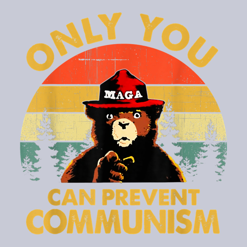 Vintage Only You Can Prevent Communism Funny Bear Camping T Shirt Heavyweight Hoodie by linhVisuals | Teevron