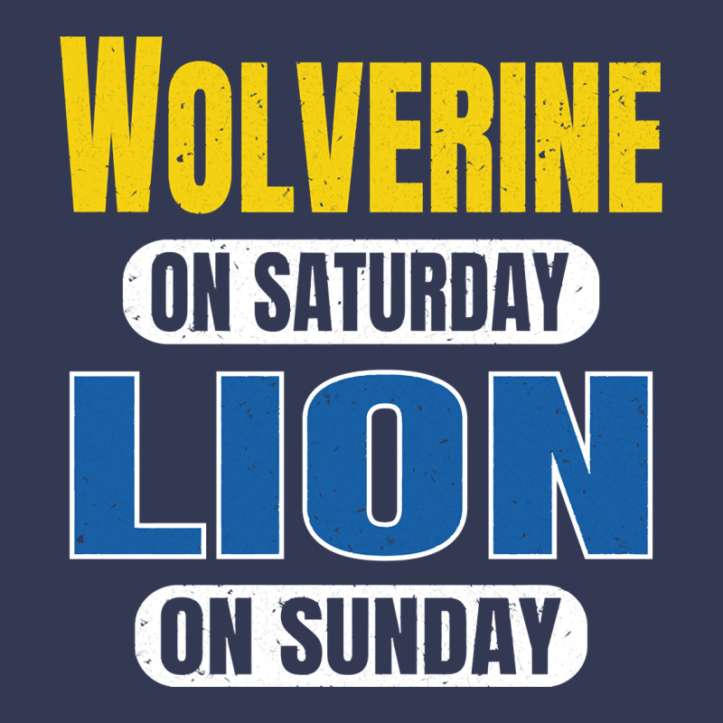 Wolverine On Saturday Lion On Sunday Fans Detroit Vintage Pullover Hoo Heavyweight Hoodie by linhVisuals | Teevron