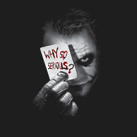 Us Dc Dark Knight Photo Why So Serious 01 Black H Pullover Hoodie Heavyweight Hoodie | Teevron