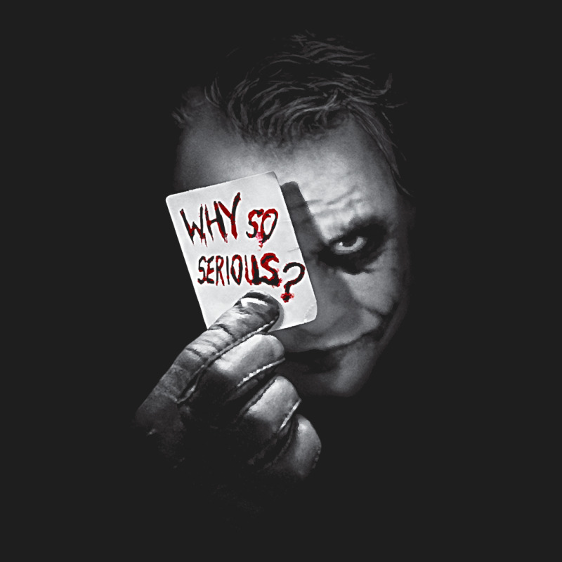 Us Dc Dark Knight Photo Why So Serious 01 Black H Pullover Hoodie Heavyweight Hoodie by linhVisuals | Teevron