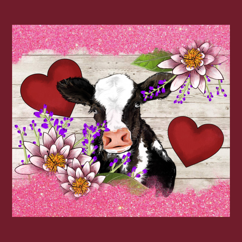Lotus Heart Cow Valentine Zipper Hoodie by AdoDesignShop | Teevron
