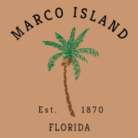 Womens Marco Island Florida Colorful Palm Tree Retro Novelty Art V Nec Heavyweight Hoodie | Teevron