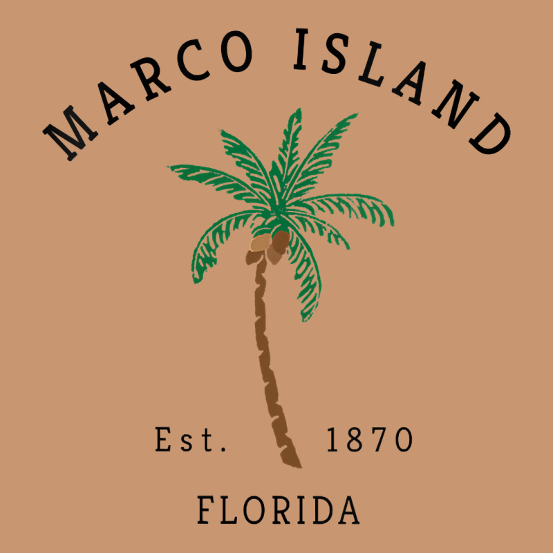 Womens Marco Island Florida Colorful Palm Tree Retro Novelty Art V Nec Heavyweight Hoodie by linhVisuals | Teevron