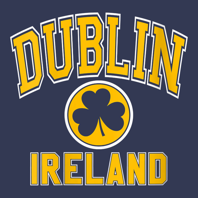 Womens Dublin Ireland Varsity Style Shamrock Green With Amber Print V Heavyweight Hoodie by linhVisuals | Teevron