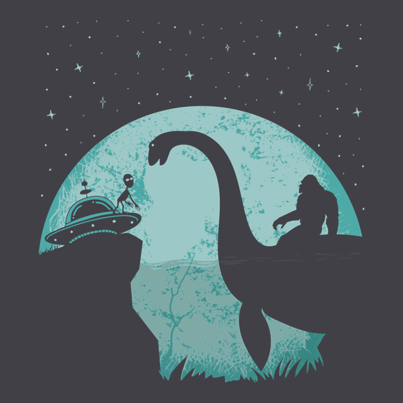 Bigfoot Riding Loch Ness Monster Sasquatch Ufo Abduction Pullover Hood Heavyweight Hoodie by linhVisuals | Teevron