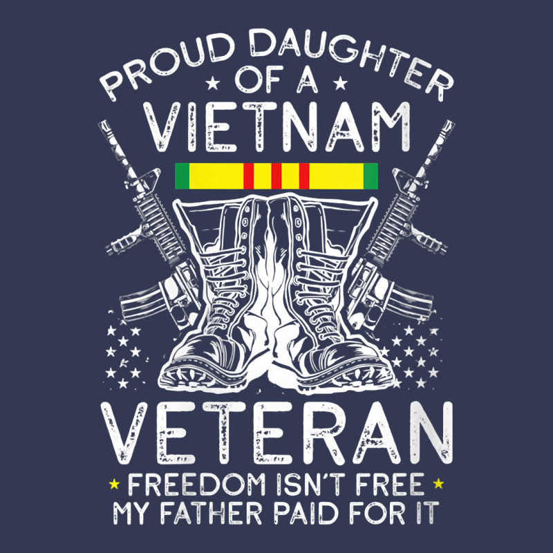 Womens Proud Daughter Of A Vietnam Veteran Freedom Isn't Free V Neck T Heavyweight Hoodie by linhVisuals | Teevron