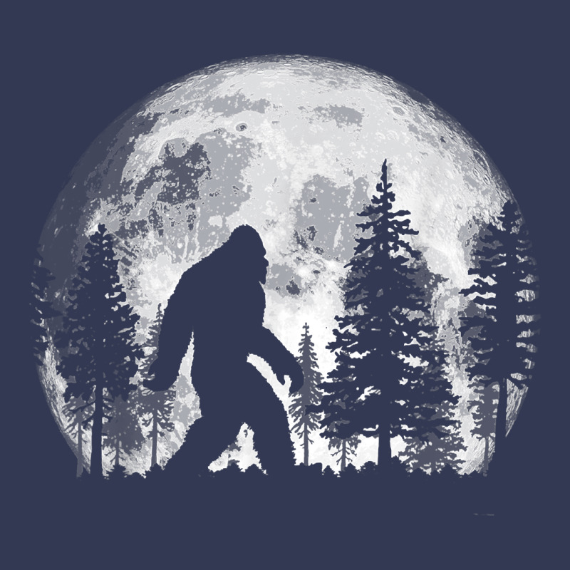 Bigfoot In The Forest Hiding At Night Full Moon Trees Nature T Shirt Heavyweight Hoodie by linhVisuals | Teevron