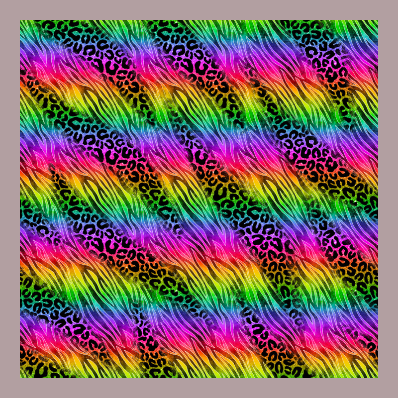 Neon Rainbow Leopard Zebra Seamless Pattern Vintage Hoodie by BundleAndBundleShop | Teevron