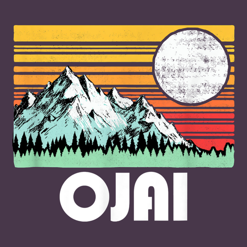 Ojai California Mountains & Sun Retro 80s Graphic Heavyweight Hoodie by linhVisuals | Teevron