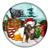 Christmas Pig With Chicken | Teevron