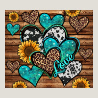 Turquoise Sunflower Hearts Heavy Core Tee | Teevron