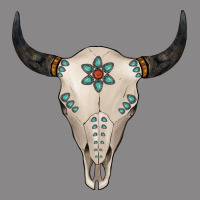 Turquoise Bull Skull Vintage Tee | Teevron