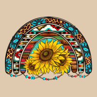 Western Sunflowers Aztec Leopard Serape  Rainbows Heavyweight Sweatshirt | Teevron