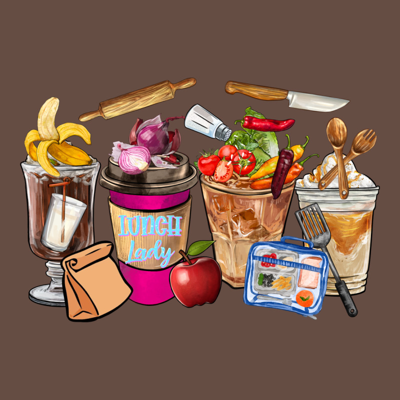 Lunch Lady Coffee Cups Long Sleeve Tee by FaDigitalArtStudio | Teevron