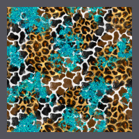 Turquoise Glitter Cowhide Leopard Seamless Pattern Vintage Hoodie | Teevron