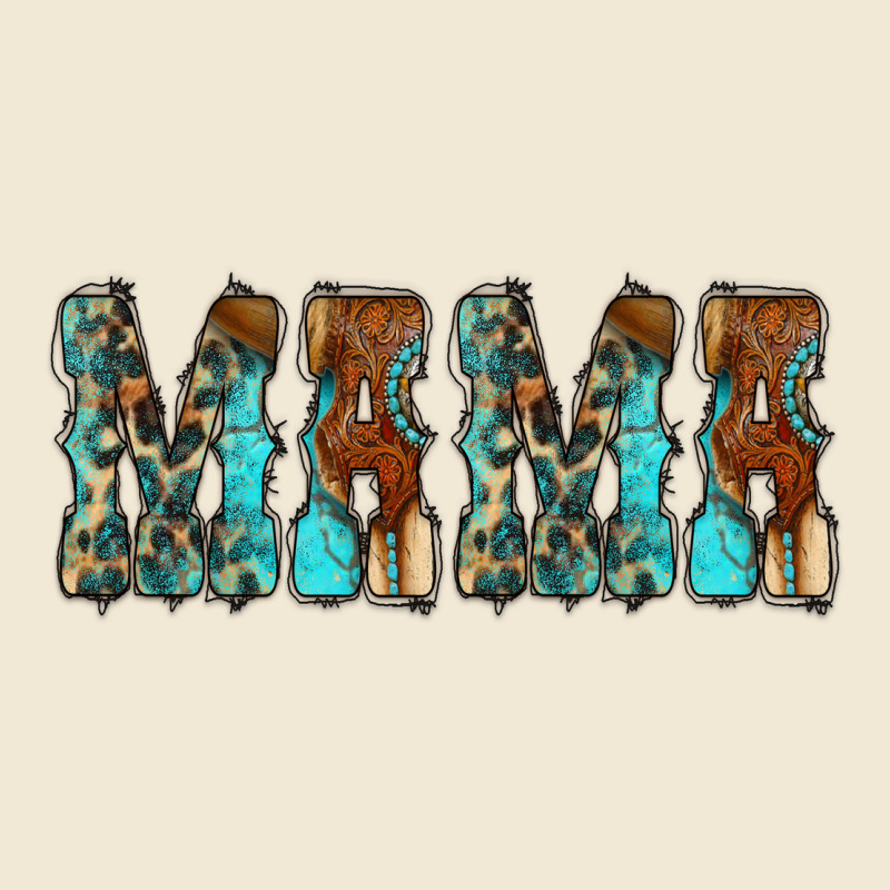 Mama Turquoise Tooled Ladies Tee by CowCowDesign | Teevron