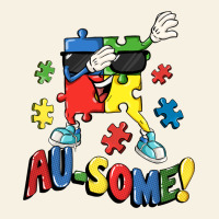 Au-some! Autism Puzzle Dabbing Vintage Tee | Teevron