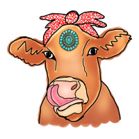 Cow  Turquoise Ladies Tee | Teevron