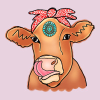 Cow  Turquoise Ladies Tee | Teevron